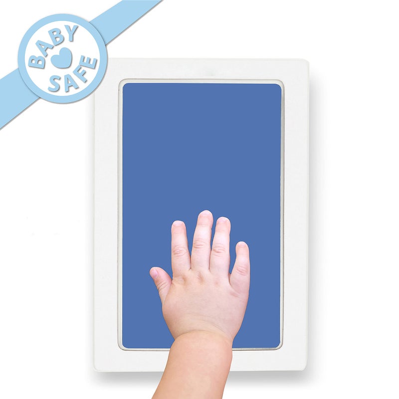 Tiny Gifts Large Clean Touch Ink Pad for Baby Handprints and Footprints - Inkless Infant Hand & Foot Stamp - Safe for Babies, Doesn’t Touch Skin - Perfect Family Memory or Gift, Blue Print Kit by Tiny Gifts - Image 4